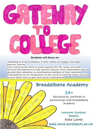 colourful poster explaining the benefits of the course