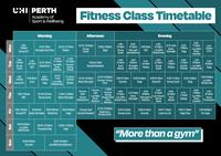 Fitness Class Timetable Apr 25