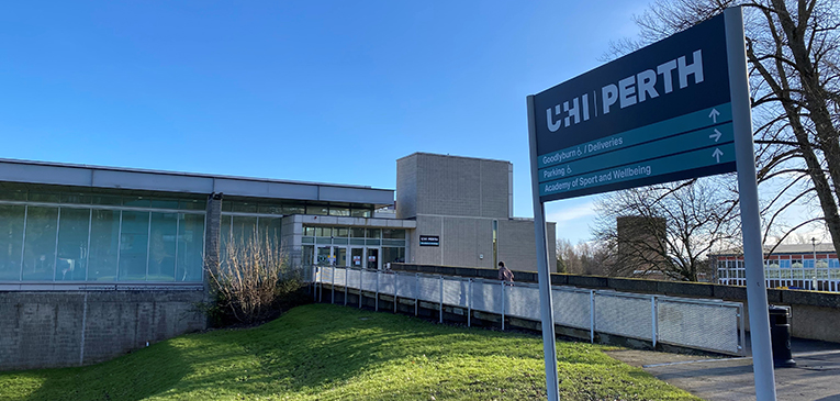 uhi perth sign outside goodlyburn