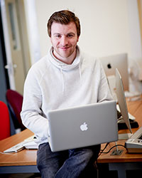 Student working on an AppleMac