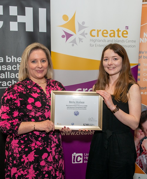 Rebecca wins UHI Business Competition 2022 
