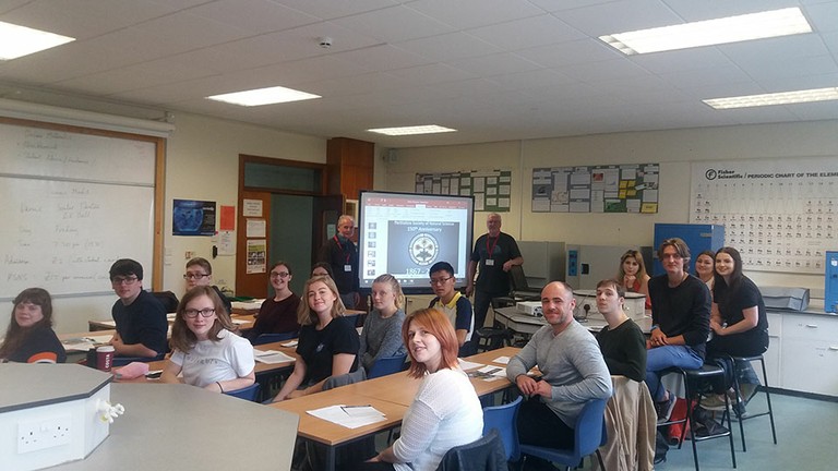 Students in natural science class