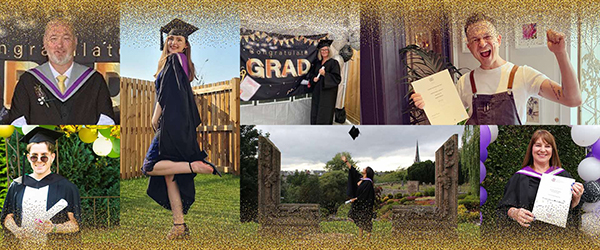 Graduates from 2021 celebrate