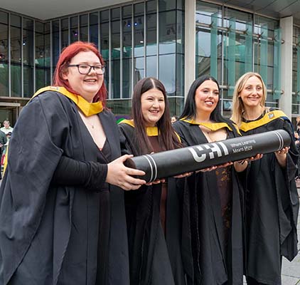 Students outside Graduation 2025