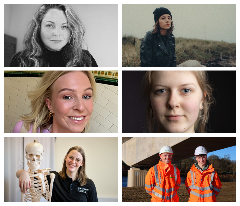 collage of blog students headshots