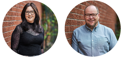 Portraits of Becky Angus and Craig Lindsay