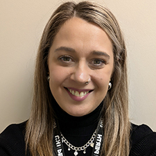 selfie of claire in a black top