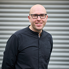 andy standing in workshop