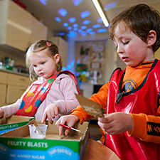 two nursery children