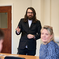 lecturer teaching a class