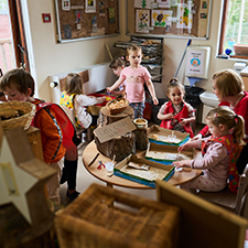 nursery children in classroom