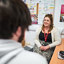 student getting counselling