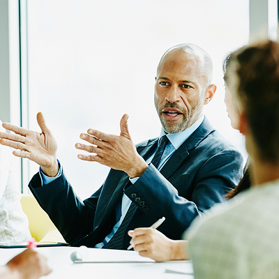 management staff in a meeting