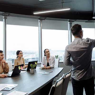 management staff in a meeting