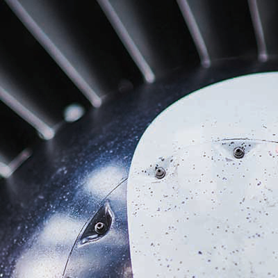close up of an aeroplane engine