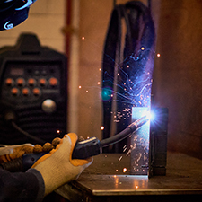 hands of someone welding