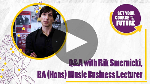 ba hons music business rik smernicki q and a video