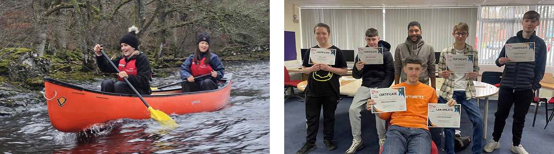 Students taking part in Duke of Edinburgh Awards activities including canoeing Students taking part in Duke of Edinburgh Awards activities including canoeing