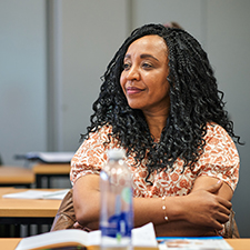 student in classroom