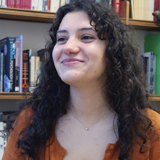 gabi in a mustard top