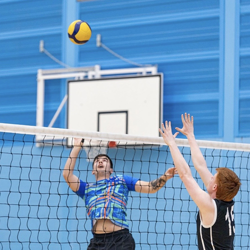 finlay playing vollyball