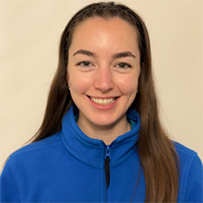 lauren in a blue fleece