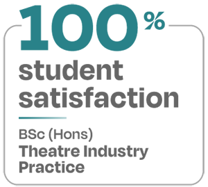 100 percent student satisfaction BSc Hons Theatre Industry Practice 100 percent student satisfaction BSc Hons Theatre Industry Practice